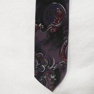 UOMO MODA | Purple and Black Polyester Tie | Made In Canada 🟥🍁🟥